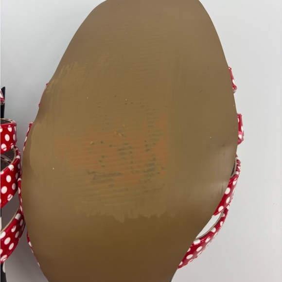 Betsey Johnson Clovr Red and White Ladybug Embellished Slip On Sandal - Picture 14 of 15